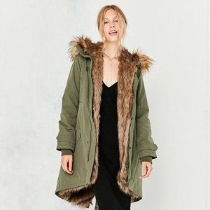UO Silence & Noise Green Waterproof Jacket